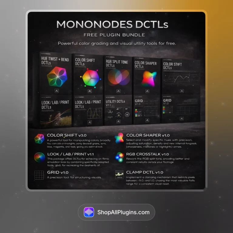 download MONONODES DCTLs davinci resolve studio