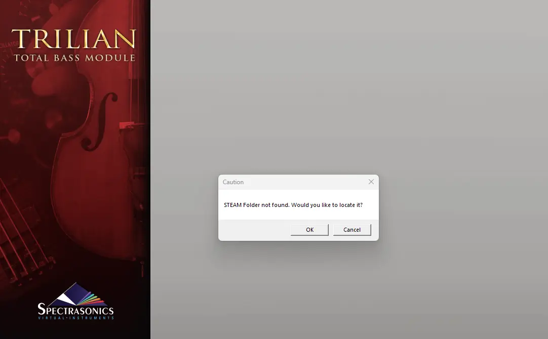 steam folder not found would you like to locate it trilian