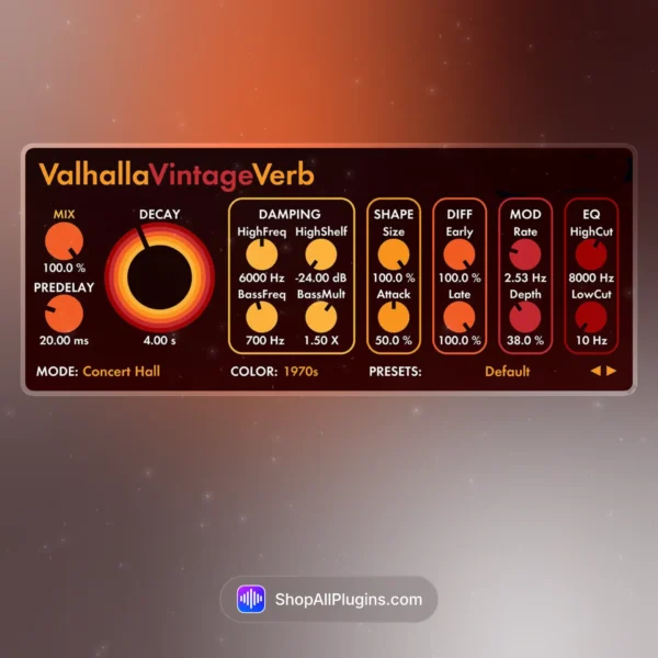 Valhalla VintageVerb download, Valhalla VintageVerb free